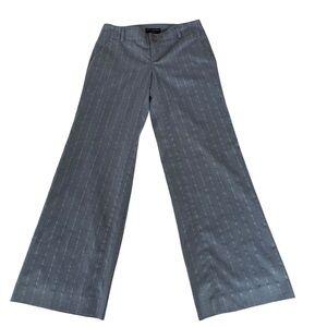 Banana Republic Martin Fit Pants Size 2 | Gray Pinstripes Wide Leg Trouser